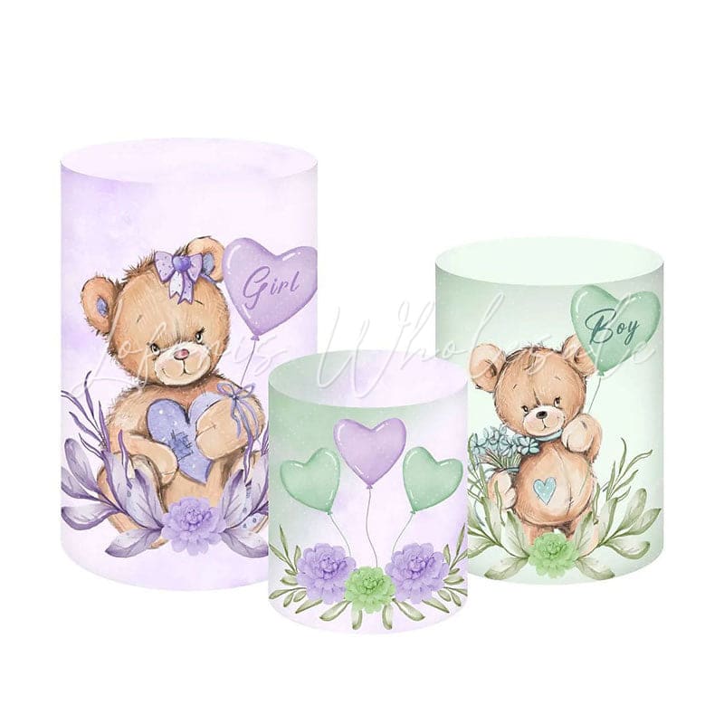 Baby Shower Bear Party Themed Cover Cylinders Kit