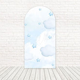 Baby Shower Blue Cloud Soft Arch Backdrop For Cute Party Decor
