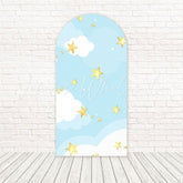 Baby Shower Blue Pink Arch Backdrop For Sweet Welcome Celebration