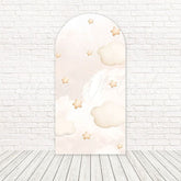 Baby Shower Nude Cloud Elegant Arch Backdrop For Gentle Themes