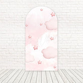 Baby Shower Pink Cloud Adorable Arch Backdrop For Sweet Celebrations