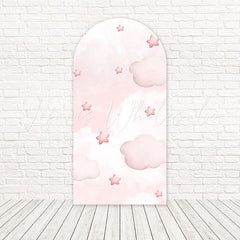 Baby Shower Pink Cloud Adorable Arch Backdrop For Sweet Celebrations