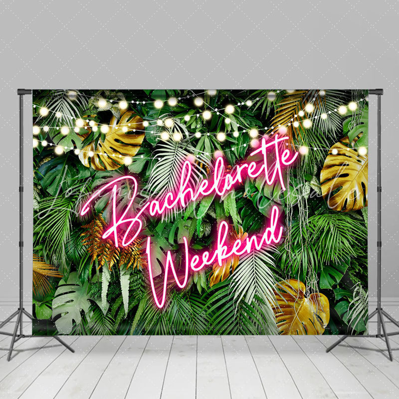 Lofaris Bachelorette Weekend Monstera Bridal Shower Backdrop