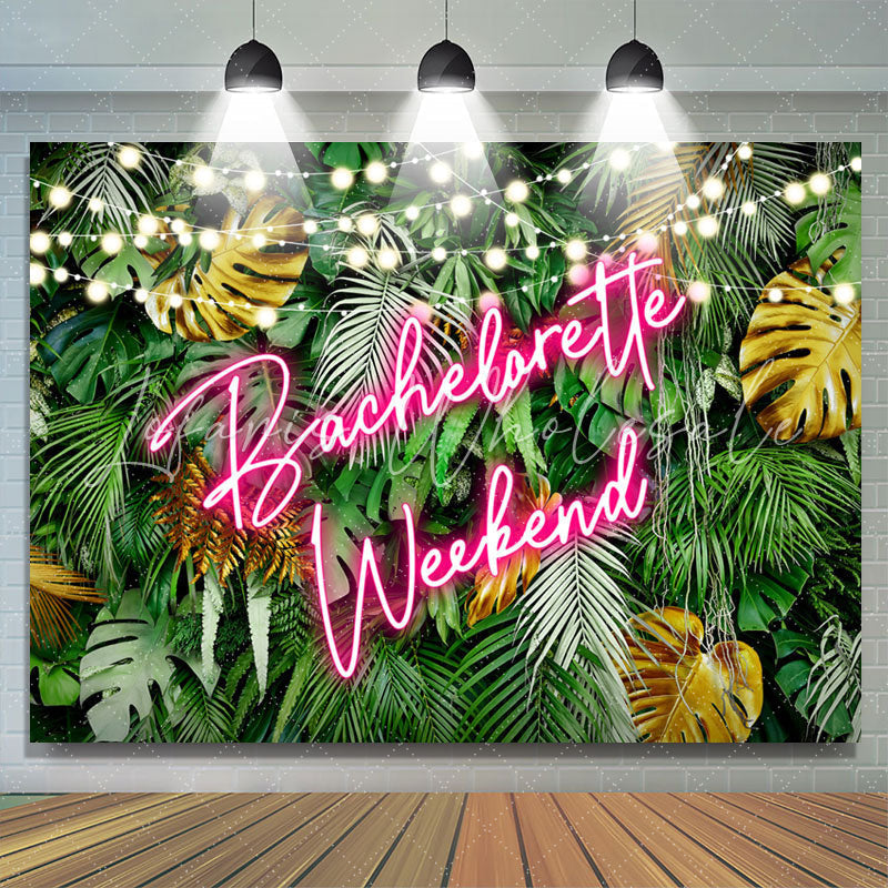 Lofaris Bachelorette Weekend Monstera Bridal Shower Backdrop