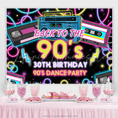 Lofaris Back To 90S 30Th Birthday Dance Party Backdrop