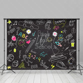 Lofaris Back to School Blackboard Chalk Drawing Kids Backdrop