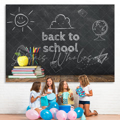 Lofaris Back to School Chalkboard Books Photoshoot Backdrops