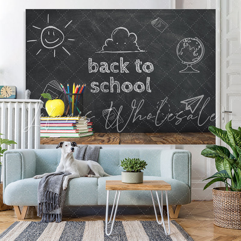 Lofaris Back to School Chalkboard Books Photoshoot Backdrops