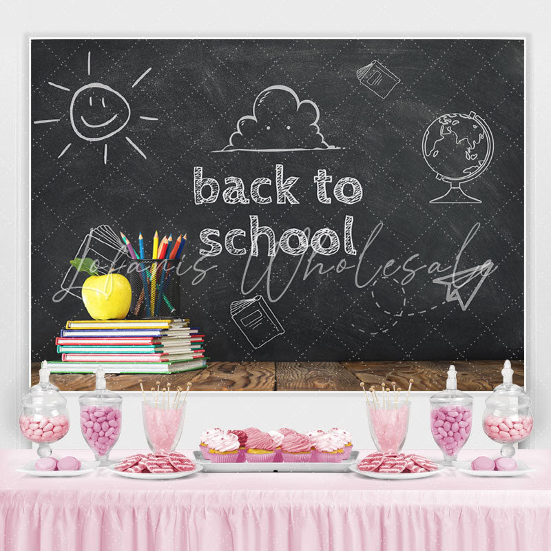 Lofaris Back to School Chalkboard Books Photoshoot Backdrops