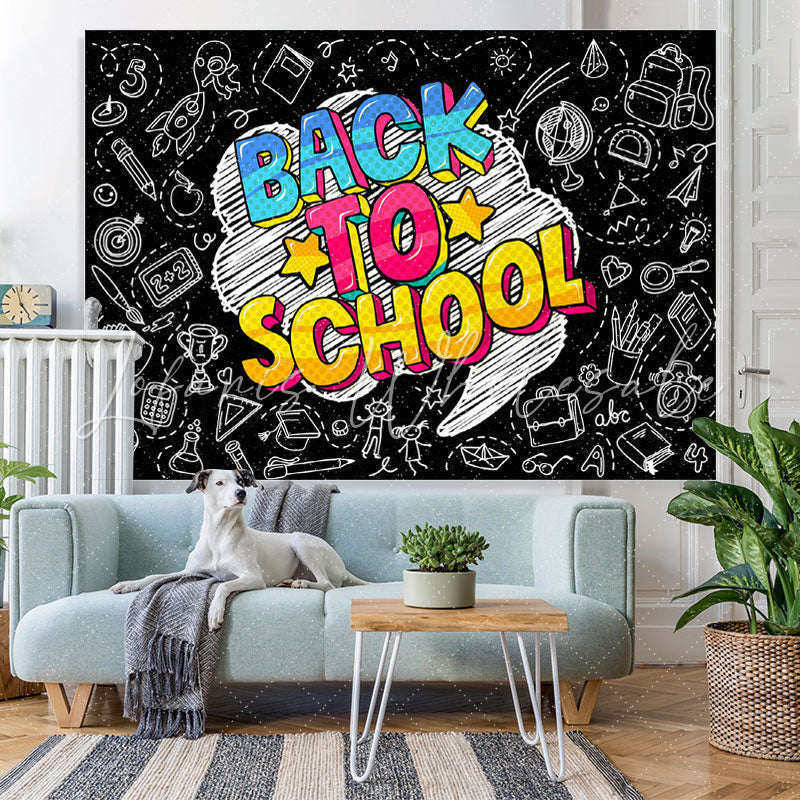 Lofaris Back to School Education Chalkboard Backdrop for Photo
