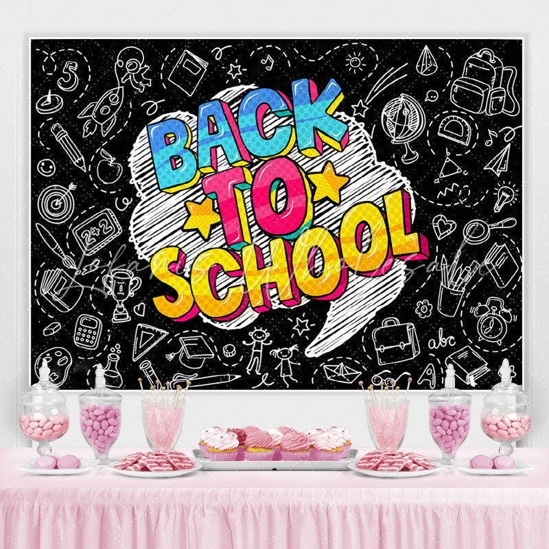 Lofaris Back to School Education Chalkboard Backdrop for Photo
