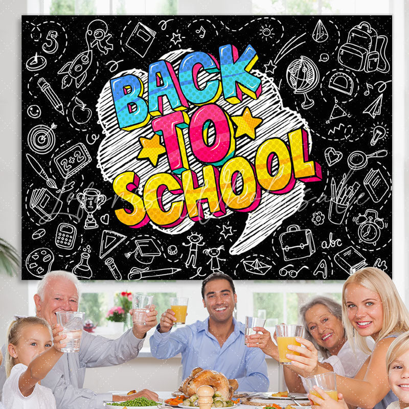 Lofaris Back to School Education Chalkboard Backdrop for Photo