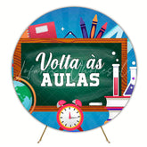 Back to School Frame Round Backdrop for Kids Party