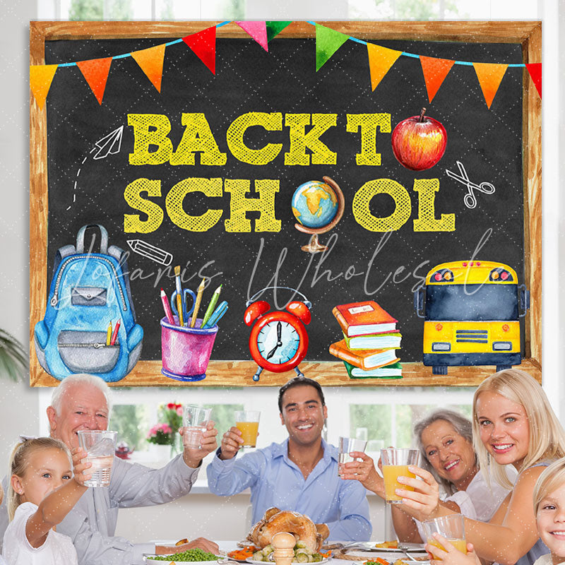 Lofaris Back to School Pencil Drawing Kids Photoshoot Backdrop