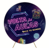 Back to School Round Backdrop for Kids Party Event