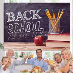 Lofaris Back to School Room Chalkboard Pencils Backdrops