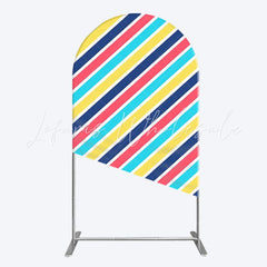 Back to School Stripes Arch Backdrop for Kids Party Setup