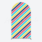 Back to School Stripes Arch Backdrop for Kids Party Setup
