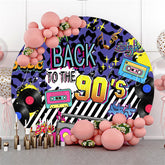 Lofaris Back To The 90s Hip Hop Stripes Round Dance Backdrop