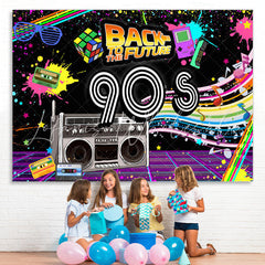 Lofaris Back To The Future Hip Hop 90S Night Party Backdrop