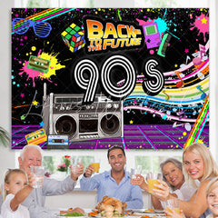 Lofaris Back To The Future Hip Hop 90S Night Party Backdrop