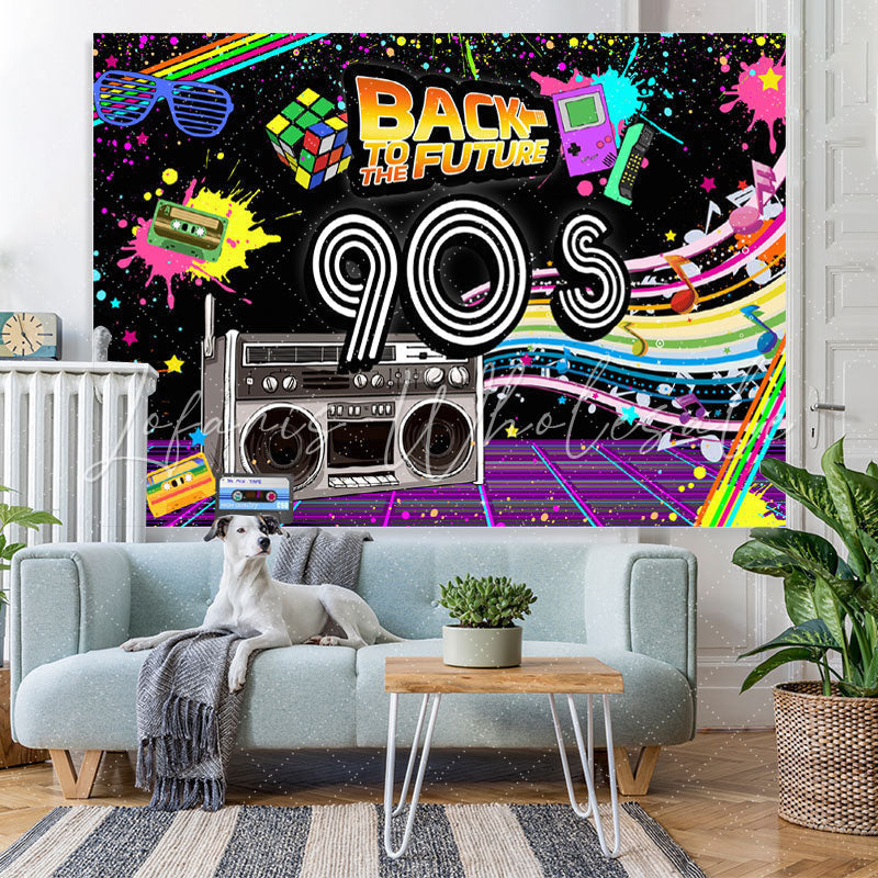 Lofaris Back To The Future Hip Hop 90S Night Party Backdrop