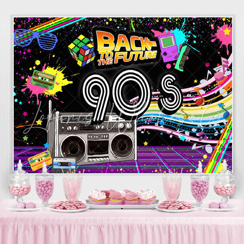 Lofaris Back To The Future Hip Hop 90S Night Party Backdrop