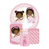 Ballet Dancer Themed Round Backdrop and Cylinder Kit for Parties