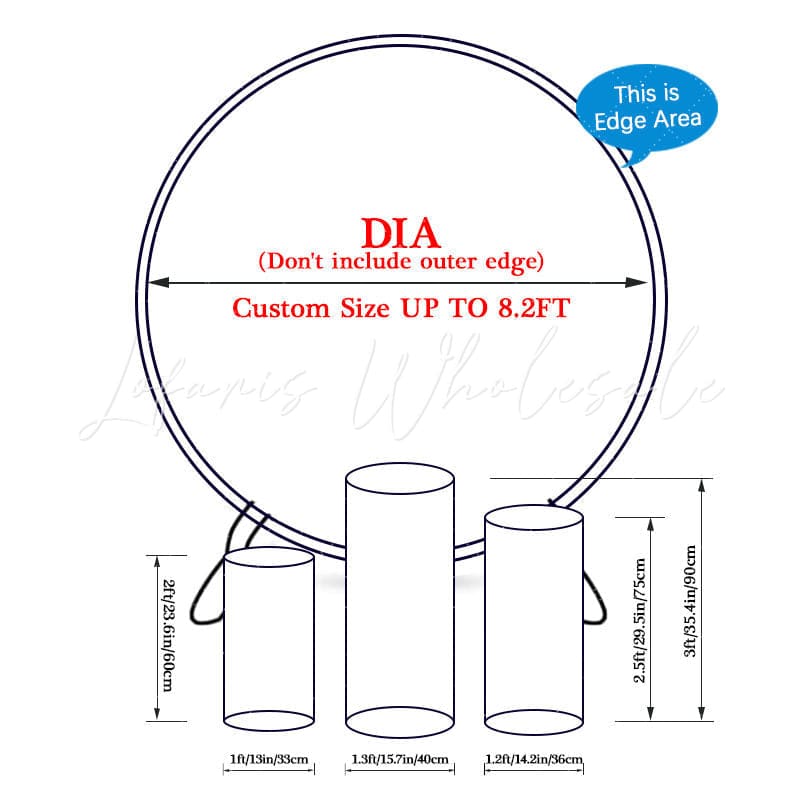 Ballet Dancer Themed Round Backdrop and Cylinders Kit for Parties