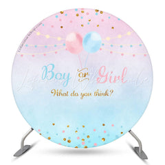 Lofaris Balloon Boy Or Girl Baby Shower Round Backdrop