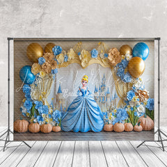 Balloon Pumpkin Cinderella Disney Cake Smash Backdrop