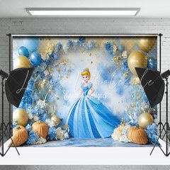 Balloon Pumpkin Princess Cinderella Cake Smash Backdrop