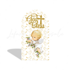 Baptism God Bless Baby Shower Baptism Party Arch Backdrop Wall Cloth Cover
