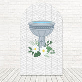 Baptism Holy Grail Symbol Arch Backdrop For Sacred Blessing