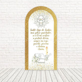 Baptism Soft White Peace Arch Backdrop For Holy Baby Ceremony