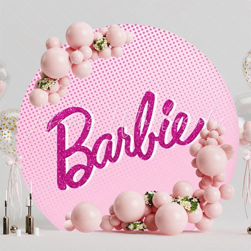 Barbie Dream World Round Backdrop For Girls Birthday Party