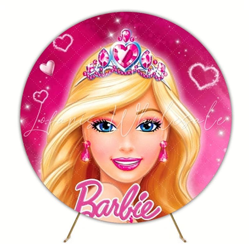 Barbie Dream World Round Backdrop For Stylish Birthday Party