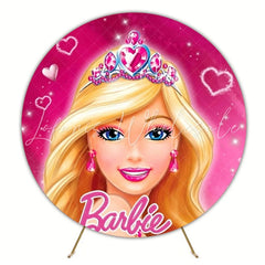 Barbie Dream World Round Backdrop For Stylish Birthday Party