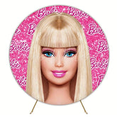 Barbie Round Backdrop For Dream Kids Party Celebration Theme