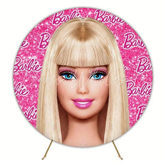 Barbie Round Backdrop For Dream Kids Party Celebration Theme
