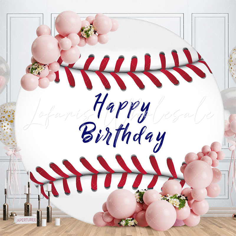 Lofaris Baseball Sports Round Birthday Backdrop For Boy