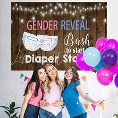 Lofaris Bash To Start A Diaper Stash Theme Baby Shower Backdrop