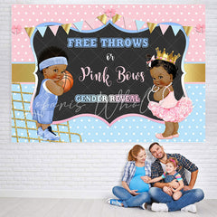 Lofaris Basketball Or Bows Gender Reveal Baby Shower Backdrop