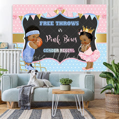Lofaris Basketball Or Bows Gender Reveal Baby Shower Backdrop