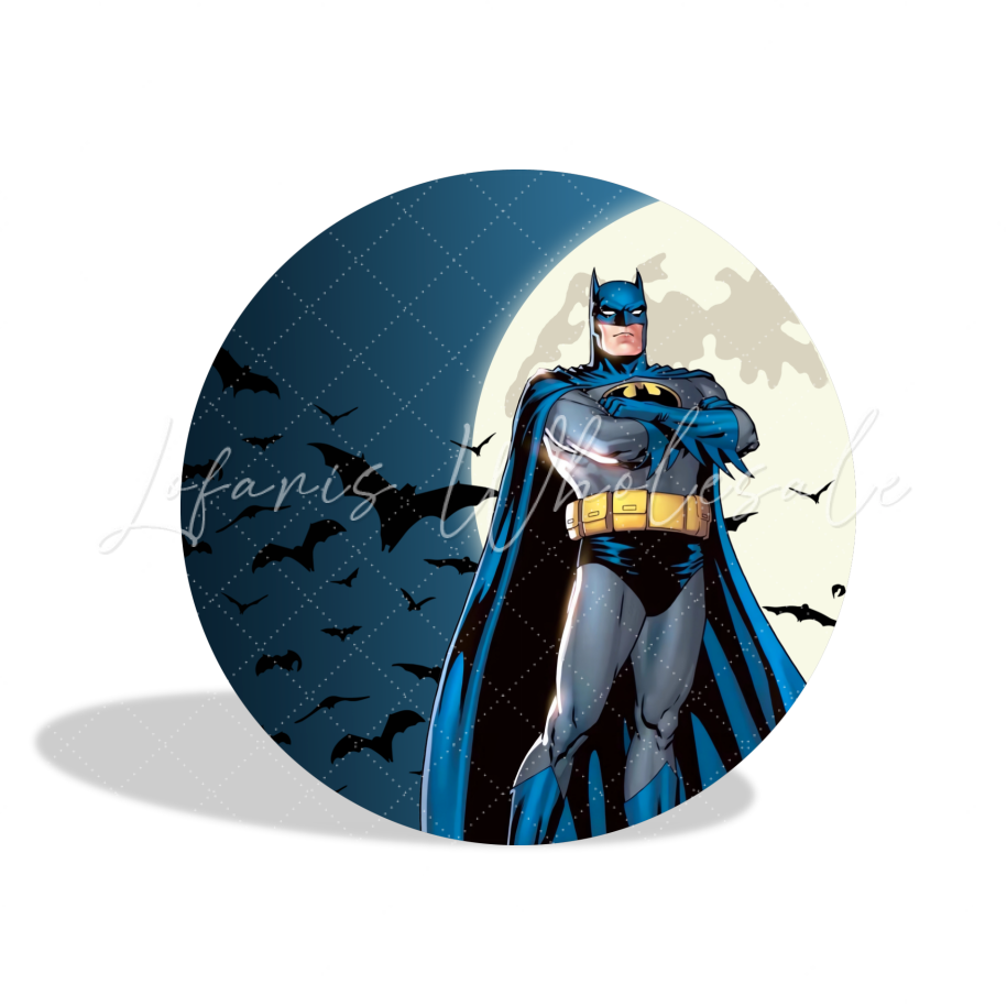 Batman Birthday Party Round Backdrop Cover Plinth Cylinder Pedestal Cloth Cover