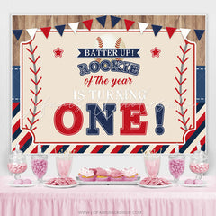 Lofaris Batter Up Rookie Of Year Is Turning One Birthday Backdrop