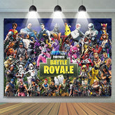 Lofaris Battle Royale Cartoon Character Birthday Party Backdrop
