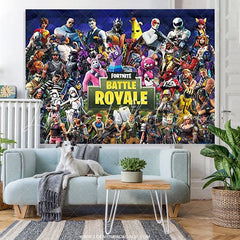 Lofaris Battle Royale Cartoon Character Birthday Party Backdrop