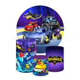 Batwheels Round Backdrop and Cylinders Kit for Kids