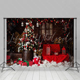 Lofaris Baubles Tree Red Wood Photography Christmas Backdrop